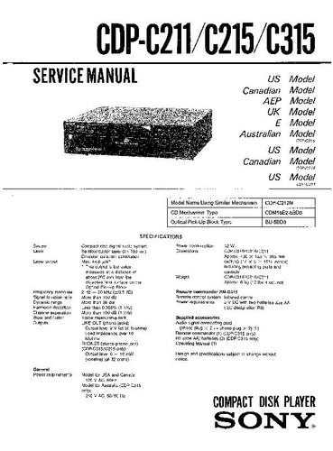 Esquema Sony Cdp C211 Cdpc 211 Cdp 211 Em Pdf  Via Email 