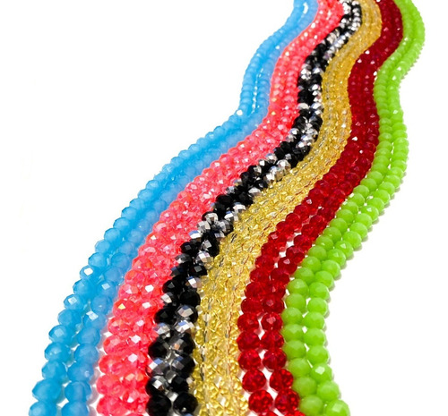 Cristal 8mm 8 Fios 520 Contas - Colar Terços Pulseiras Guias