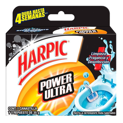 Pastilla Limpiadora Desinfectante Harpic Power Ultra 35 Gr