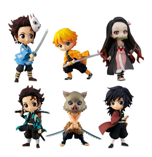 6 Unids/set Anime Japonés Figura Cazadora De Demonos