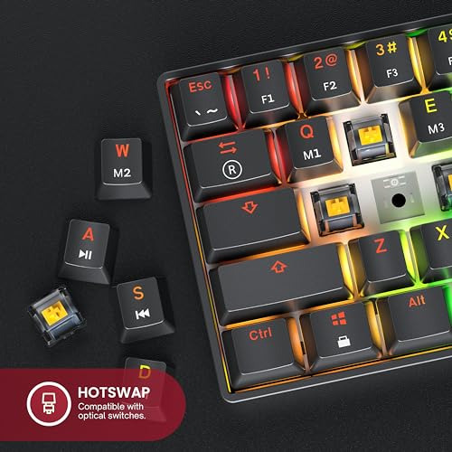 Pack Teclado Mecnico Gaming Programable De 61 Teclas Rgb
