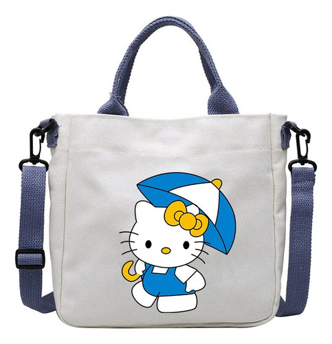 Cute Hello Kitty Mano Bl Bolsa De Hombro Bolsa Crossbod