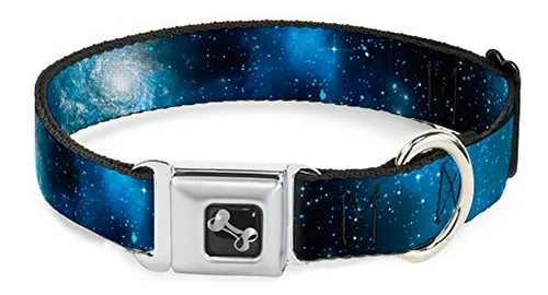 Collar Perro Cinturón Seguridad Galaxy Azul 16-23 1.5