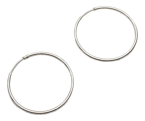 Aros Argollas Cubanos 2,6 Cm Plata 925 (nro 7)