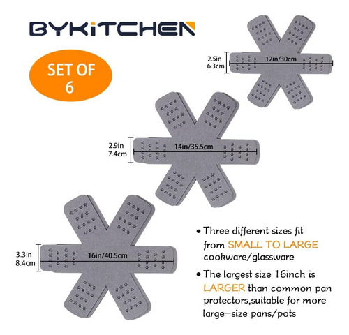 Protectores Para Sartenes Y Ollas Bykitchen, Mas Grandes ...