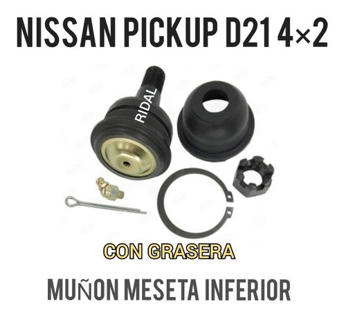 Muñon Meseta Inferior Nissan Pickup D21 4x2 Con Grasera 