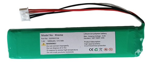 Bateria  Para Jbl Xtreme 7,4v 5000mah 37w Gsp0931134