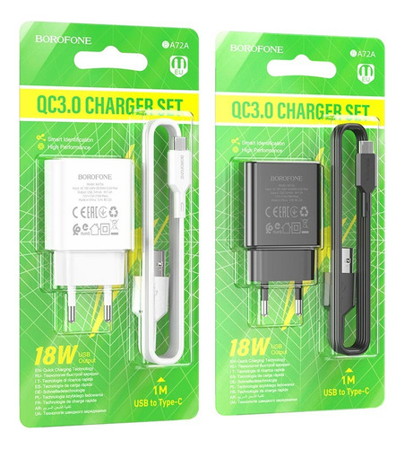 Cargador + Cable Usb-c 18w/ Qc3.0/ba72a