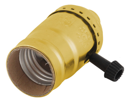 Portalámpara Roseta Socket Con Llave Fulgore Color Dorado