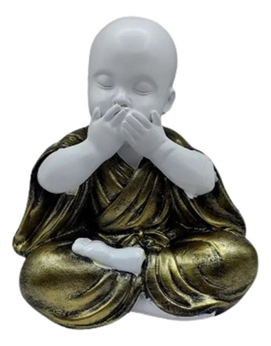 Set 3 Figuras Decorativas Budas Blancos Ciego Sordo Mudo