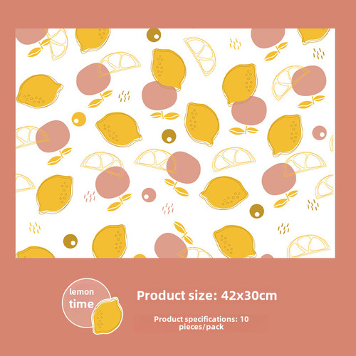 Mantel Individual Desechable Para Niños Lemon Time 42 X 30 C