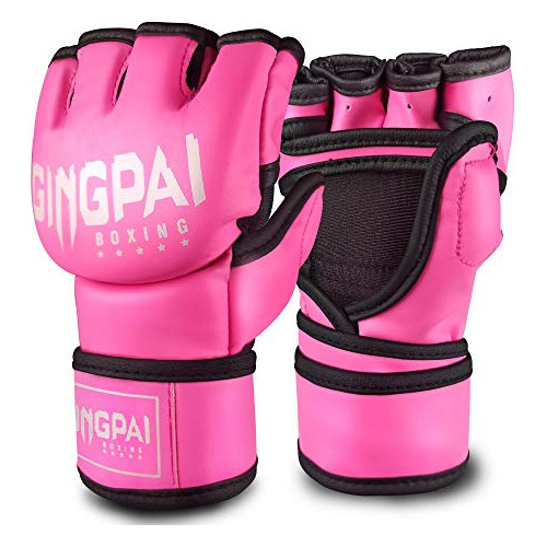 Gingpai Guantes De Boxeo De Mitad De Entrenamiento Para Ho