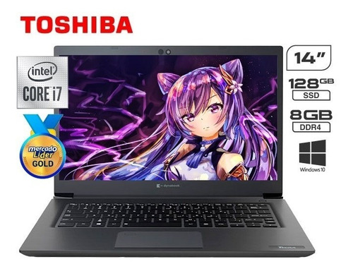 Imagen 1 de 9 de Laptop Portatil Toshiba Core I7-10ma Ssd 128gb/ram 8gb/14
