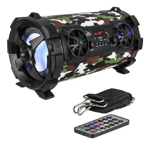 Alto-falante Grasep D-P4 portátil com bluetooth camuflado 110V/220V 