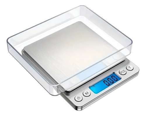 Balanza Gramera Cocina Digital Alta Precisión 3000g Bandeja Plateado 3 Kg