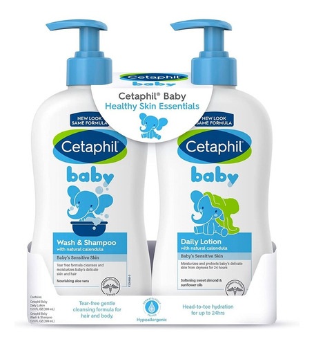 Cetaphil Baby Jabón Y Shampoo Más Loción Diaria Para Bebé