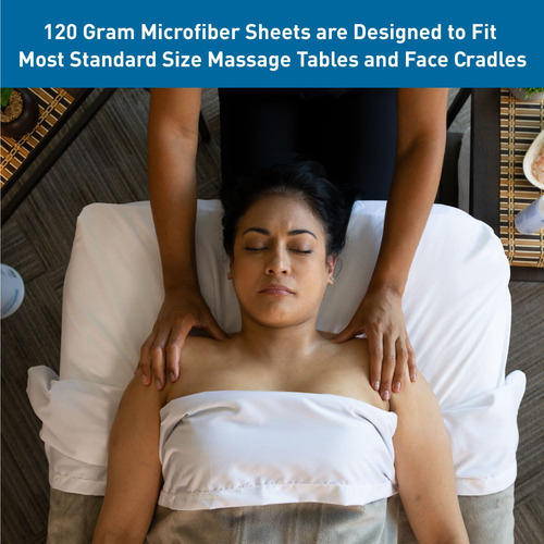Sábanas De Masaje Microfibra 120 Gsm Juego De 3 Piezas Crema