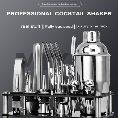 20 Pieas Kit De Cocteleria Shaker Cocktail Bar Set 550ml