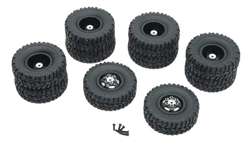 Llantas De Cubo De Rueda Con 4 Piezas De Neumáticos Negro