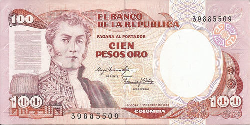 Colombia 100 Pesos 1 Enero 1983