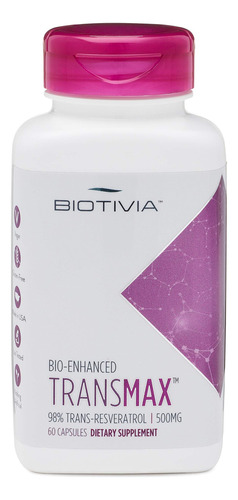 Biotivia  bio  resveratrol Transmax Bio Mejorado, 500 mg,