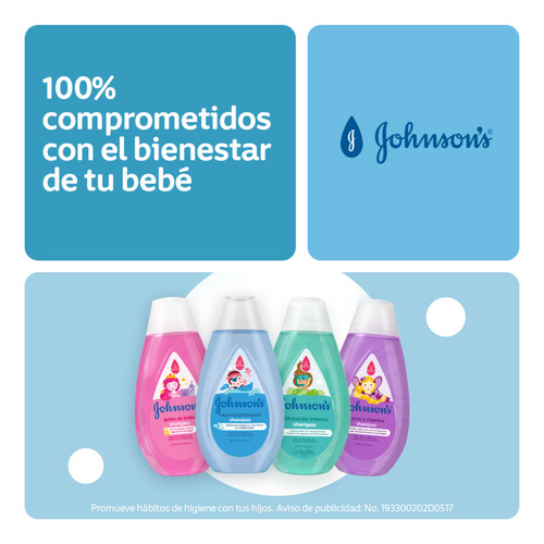 Shampoo Infantil Johnson's Fragancia Prolongada 400 Ml