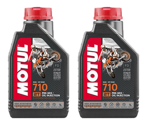 Pack 2 Motul 710 2t - Aceite Para Moto - Sintético 1lt