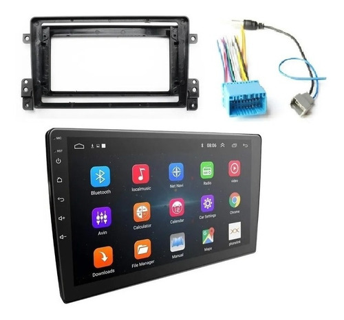 Radio Android 9 Pulgadas + Bisel Grand Vitara Nomade + Arnes