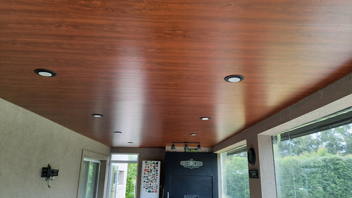 Cielorraso Para Galerías Machimbre Pvc Simil Madera
