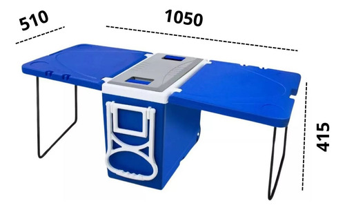 Caixa Térmica Cooler 32 L Com Mesa Praia Camping 3 Em 1