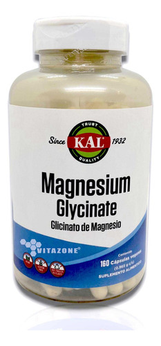 Glicinato De Magnesio 160 Tabletas Kal Vegano