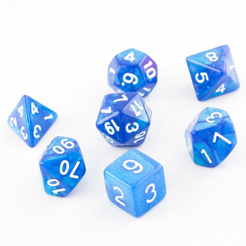 Imagen 2 de 2 de Set De 7 Dados Para Rol - Horizon - Wiz Dice