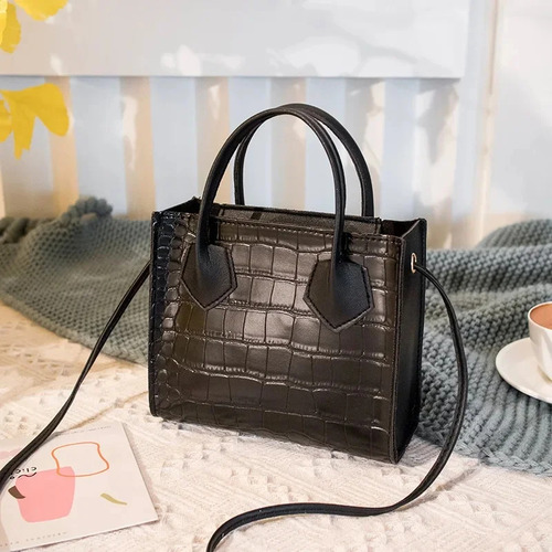- Bolso Bandolera Con Hombro De Cocodrilo De Moda Para