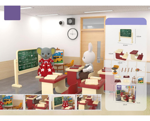 /para Juego De Aula Para Casa De Muñecas, Suministros