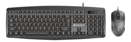 Combo Fantech Teclado + Mouse Km100 Black Kit Oficina 