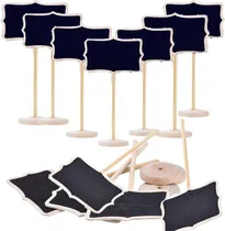 Comprar 50pcs Mini Letrero De Pizarra De Madera Mini Pizarra Soporte