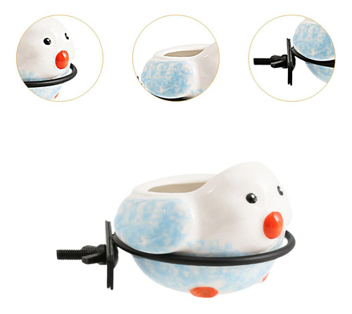 Comedero Para Pájaros Con Soporte De Abrazadera, Azul