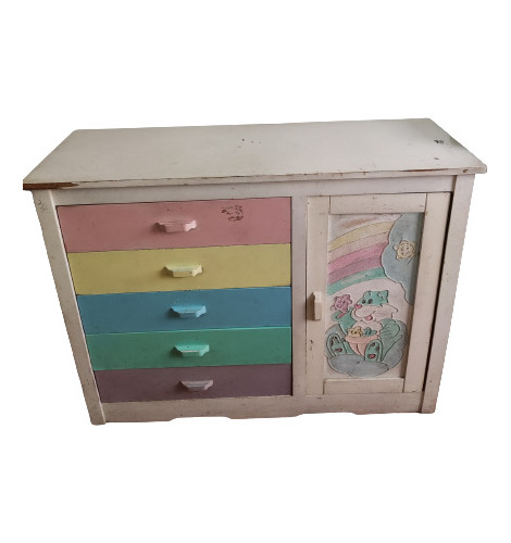 Mueble Gavetero Infantil Espacioso Con Dibujos Coloridos