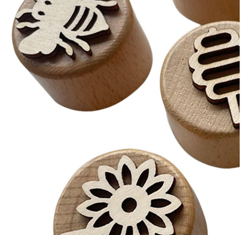 Sellos De Madera Creative Kindergarten Wooden Seal Round For