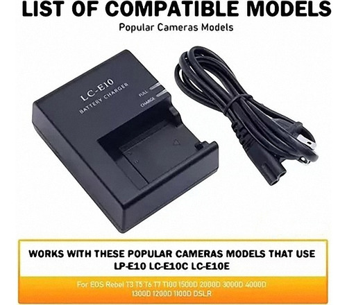 Adecuado Para Cargador De Batería Para Cámara Canon T3 T5 T6