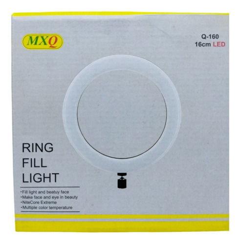 Mini Ring Light 16cm Iluminador Portátil 16cm Maquiagem Cor da estrutura Preto Cor da luz Branca 5V