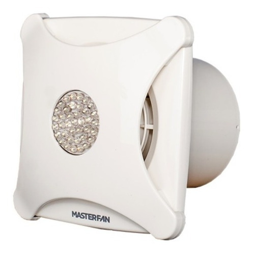 Imagen 1 de 5 de Extractor 4'' Con Luz Led Decorativo Blanco Masterfan Deco 4