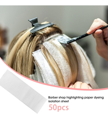 Paquete De 50 Papel De Tinte For El Cabello Reutilizable