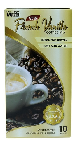 Café Instantáneo Coreano Vainilla Francesa Mazel 10pz 120g