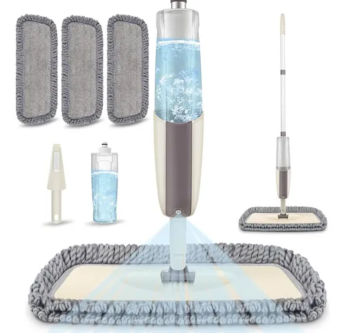 Trapeador Plano Industrial De 104 Cm De Ancho, Con Mango Ajustable Hasta 150 Cm - Ideal Para Limpieza De Grandes Superficies