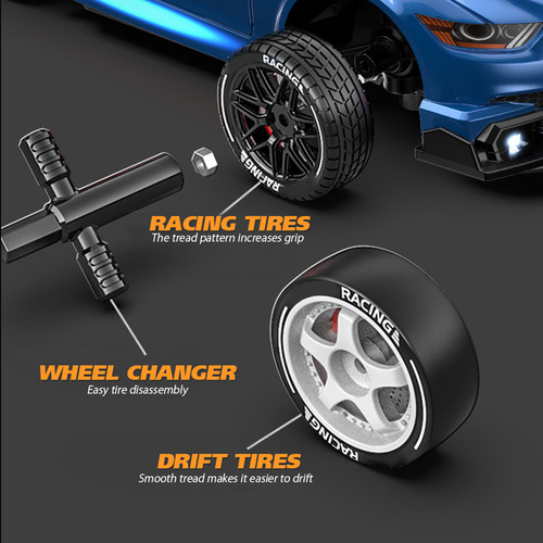 Coche Drift 1:24 De 2,4 Ghz, 30 Km/h, 4wd Con Luces Y