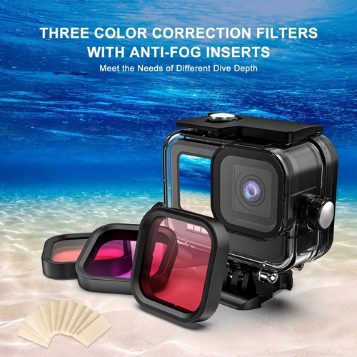 Imagen 8 de 10 de Kit De Accesorios Compatible Con Camara Gopro Hero 9 Black