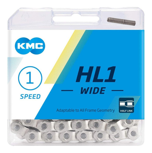 Cadena Kmc Hl1 Wide Medio Eslabon, 1 Velocidad Bmx