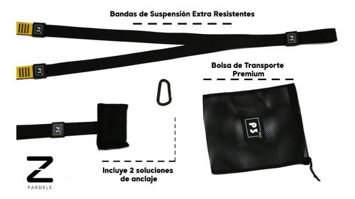 Imagen 2 de 9 de Bandas Suspension Tipo Trx Cuerdas Gym Suspension Training