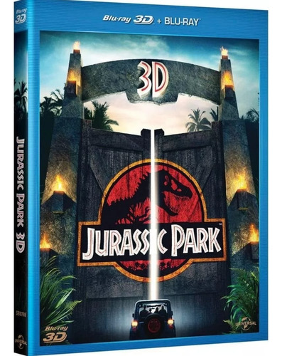 Blu-ray 3d + Blu-ray Jurassic Park Com Luva Lenticular